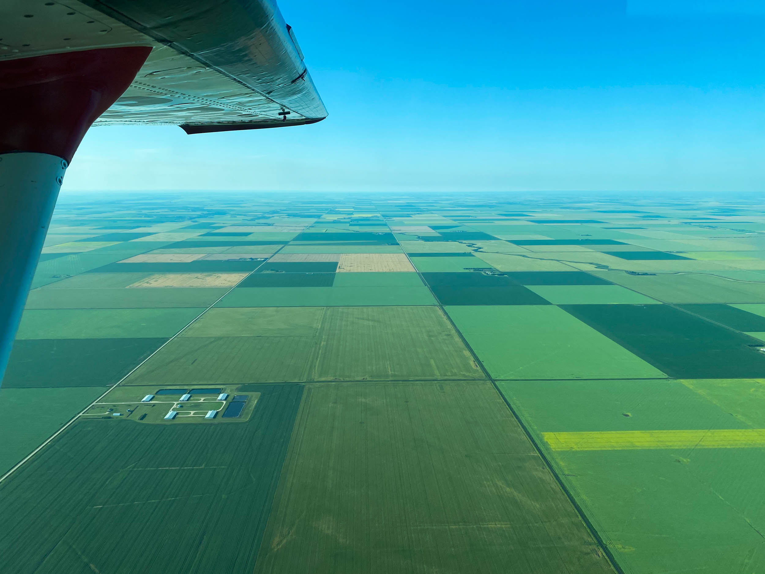 View of the prairies from skymaster 337